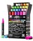 Loddie Doddie Chalk Markers - Pack of 24, 6mm Reversible Tips - Liquid Chalk Pens for Glass & Windows - Dry Erase Chalkboard Markers for Blackboard & Calendars - Non-Toxic Pens for Art & Decor